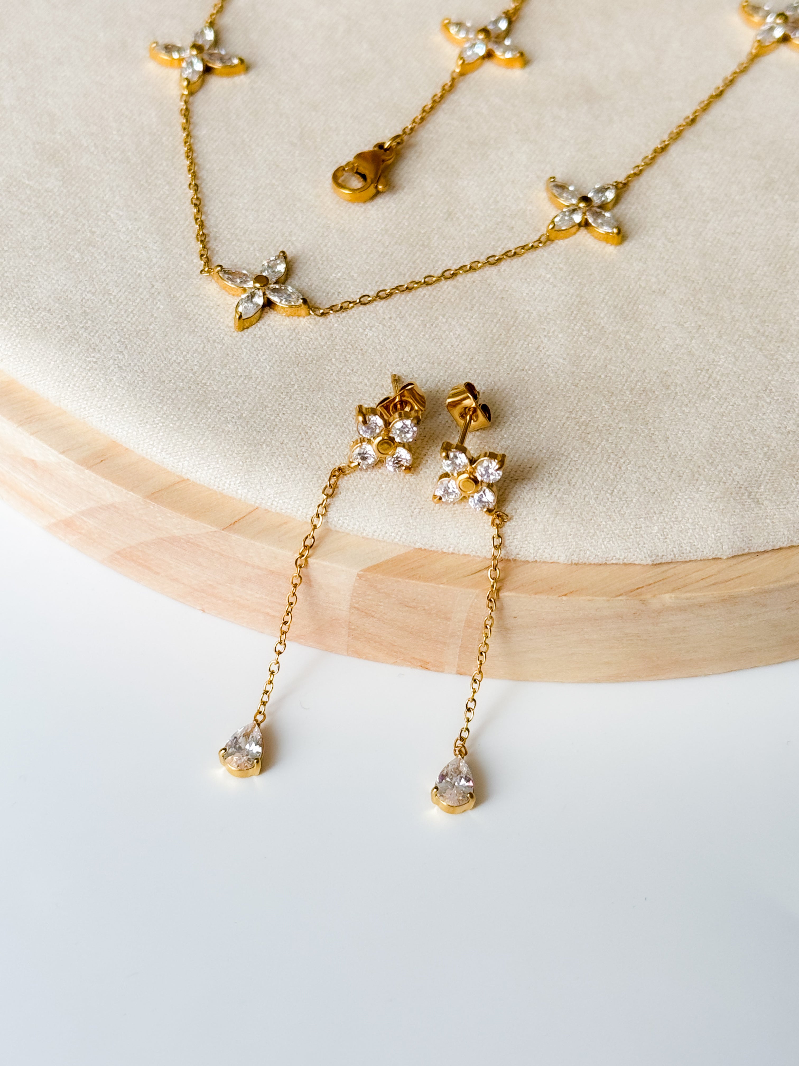 Boucle d’oreille chic - En acier inoxydable -