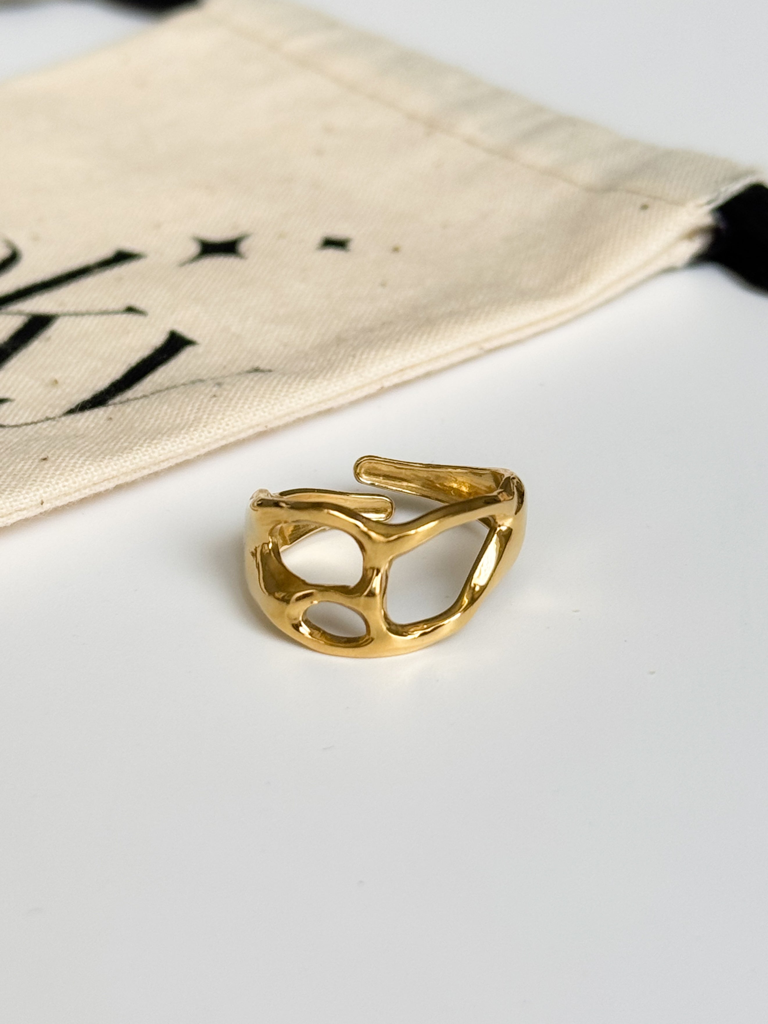 Bague 18 ajustable - Acier inoxydable -