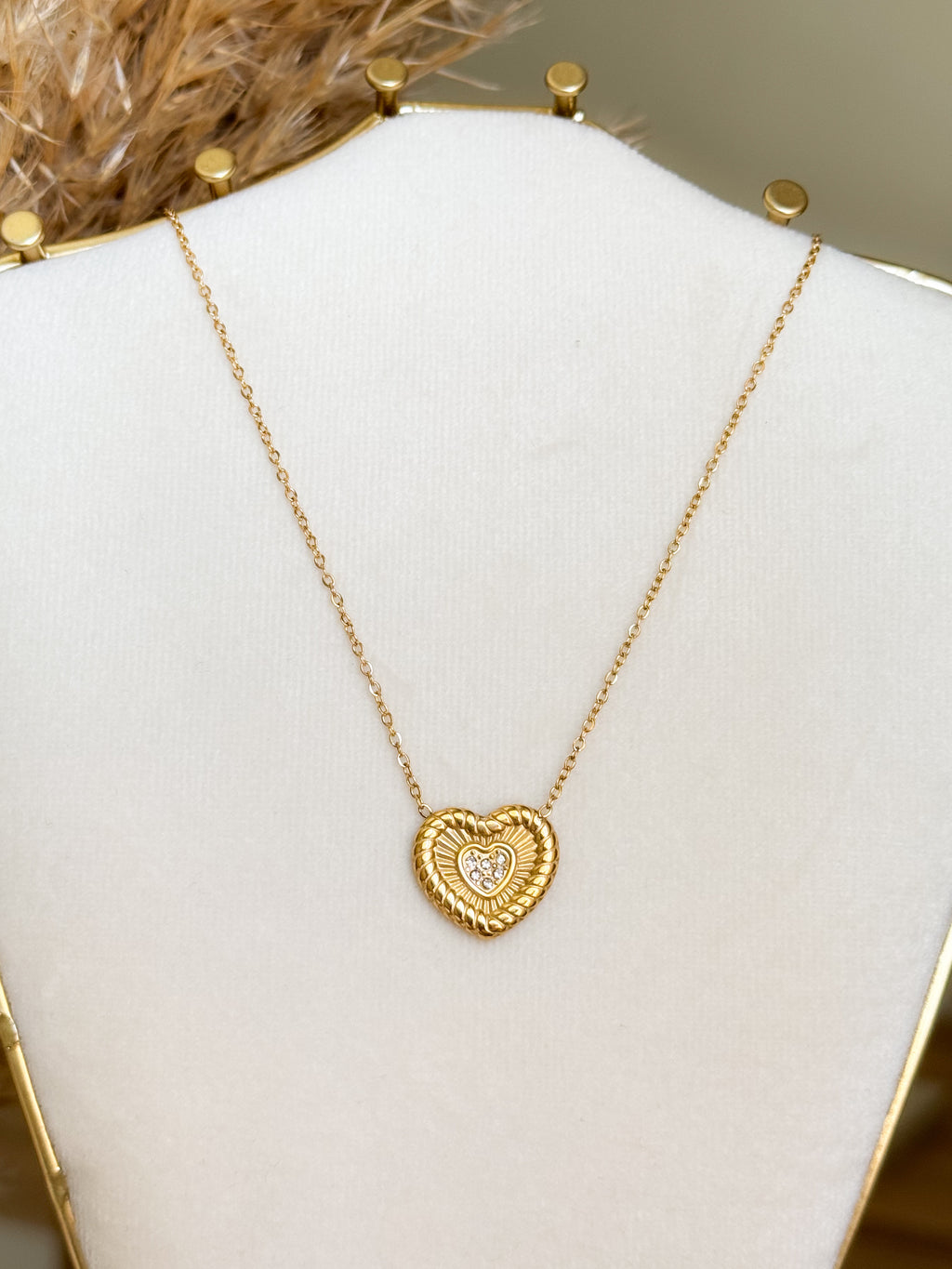 Collier à pendentif - HEART - En acier inoxydable