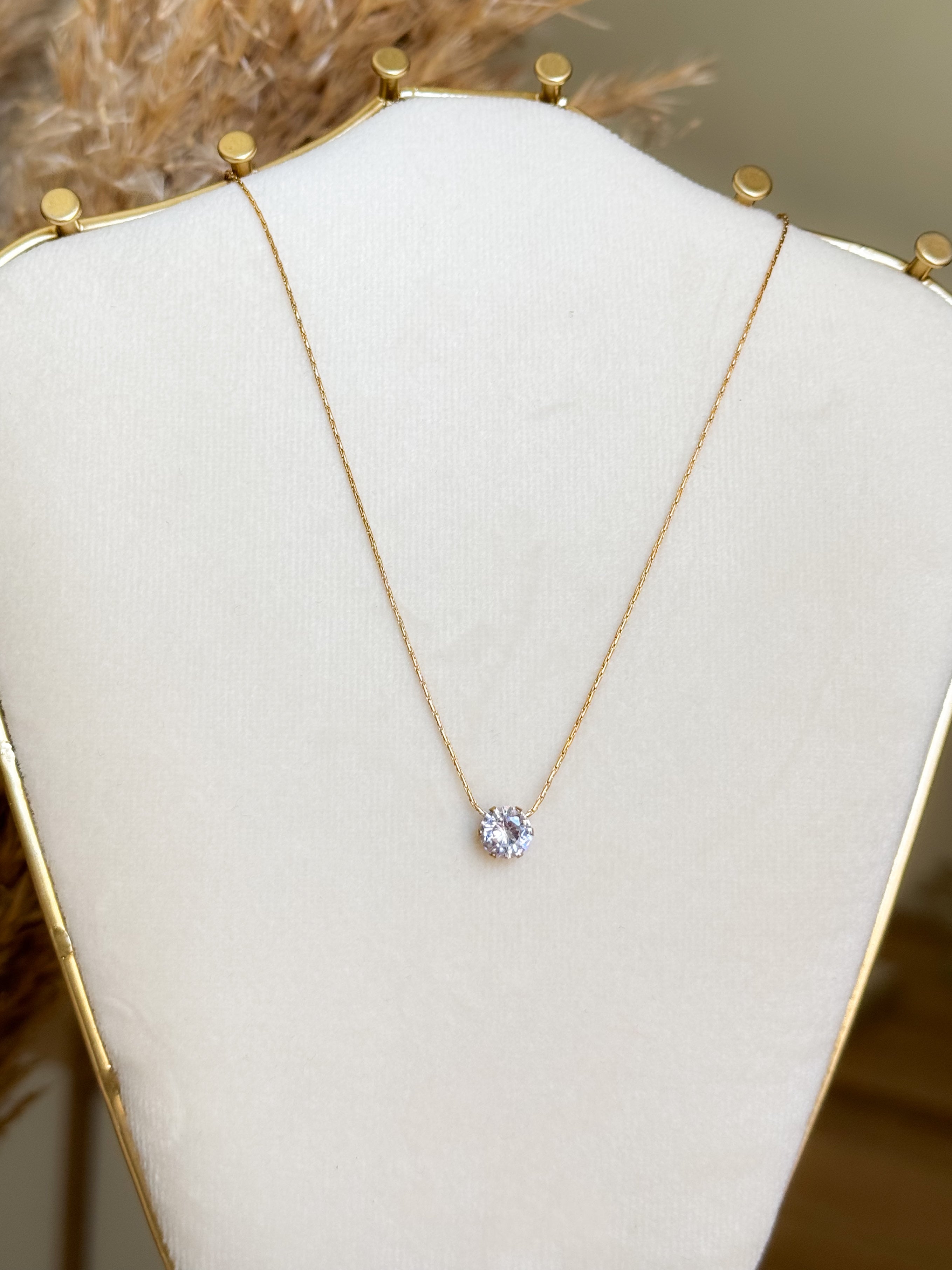 Collier à pendentif - SOLITAIRE - En acier inoxydable