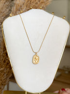 Collier à pendentif - FLEUR- En acier inoxydable