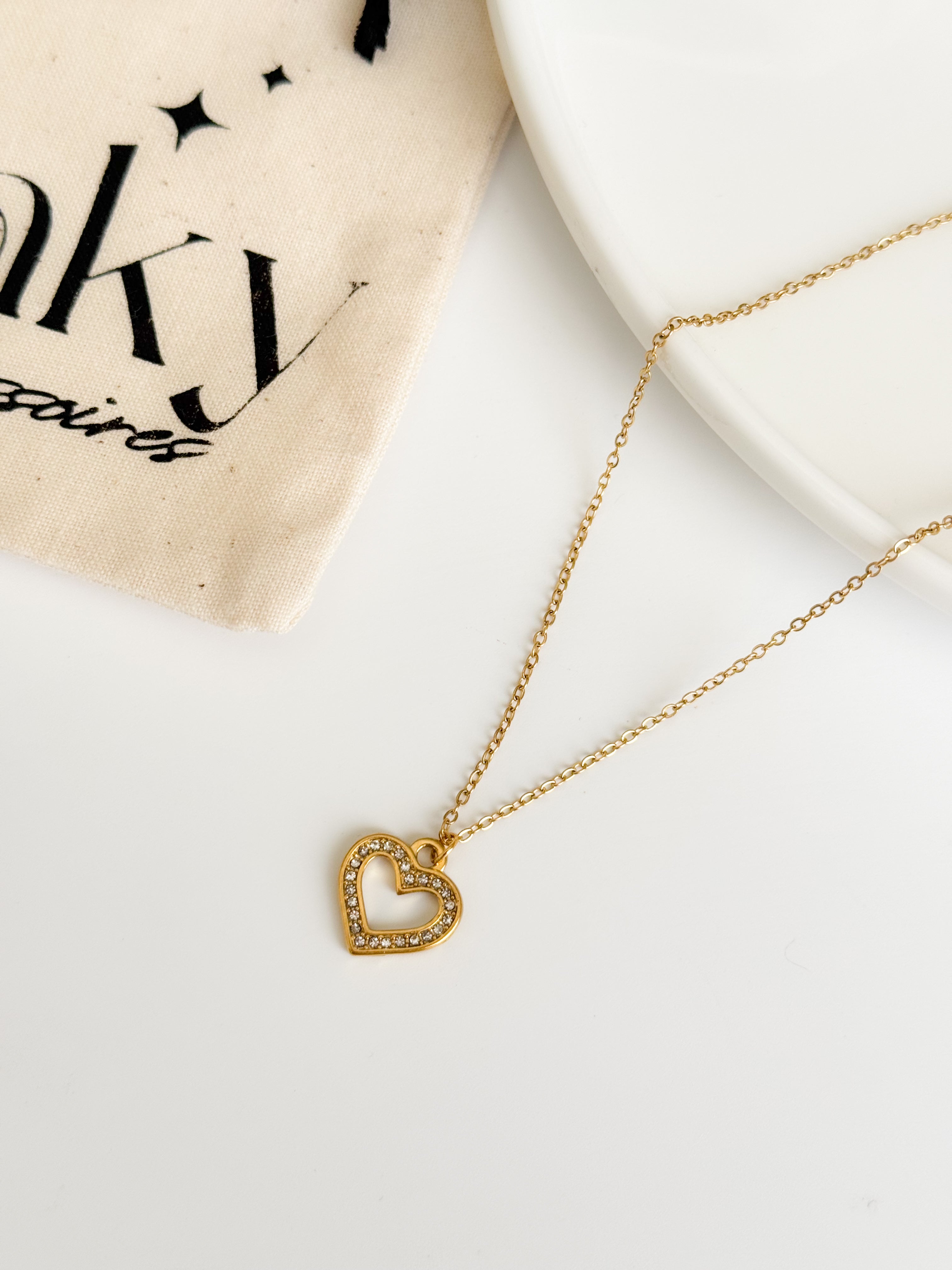 Collier à pendentif - PTI COEUR - En acier inoxydable