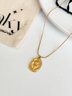 Collier à pendentif - FLEUR- En acier inoxydable